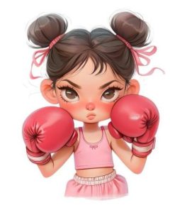 Cartoon Girl Cartoon Boxing Girl